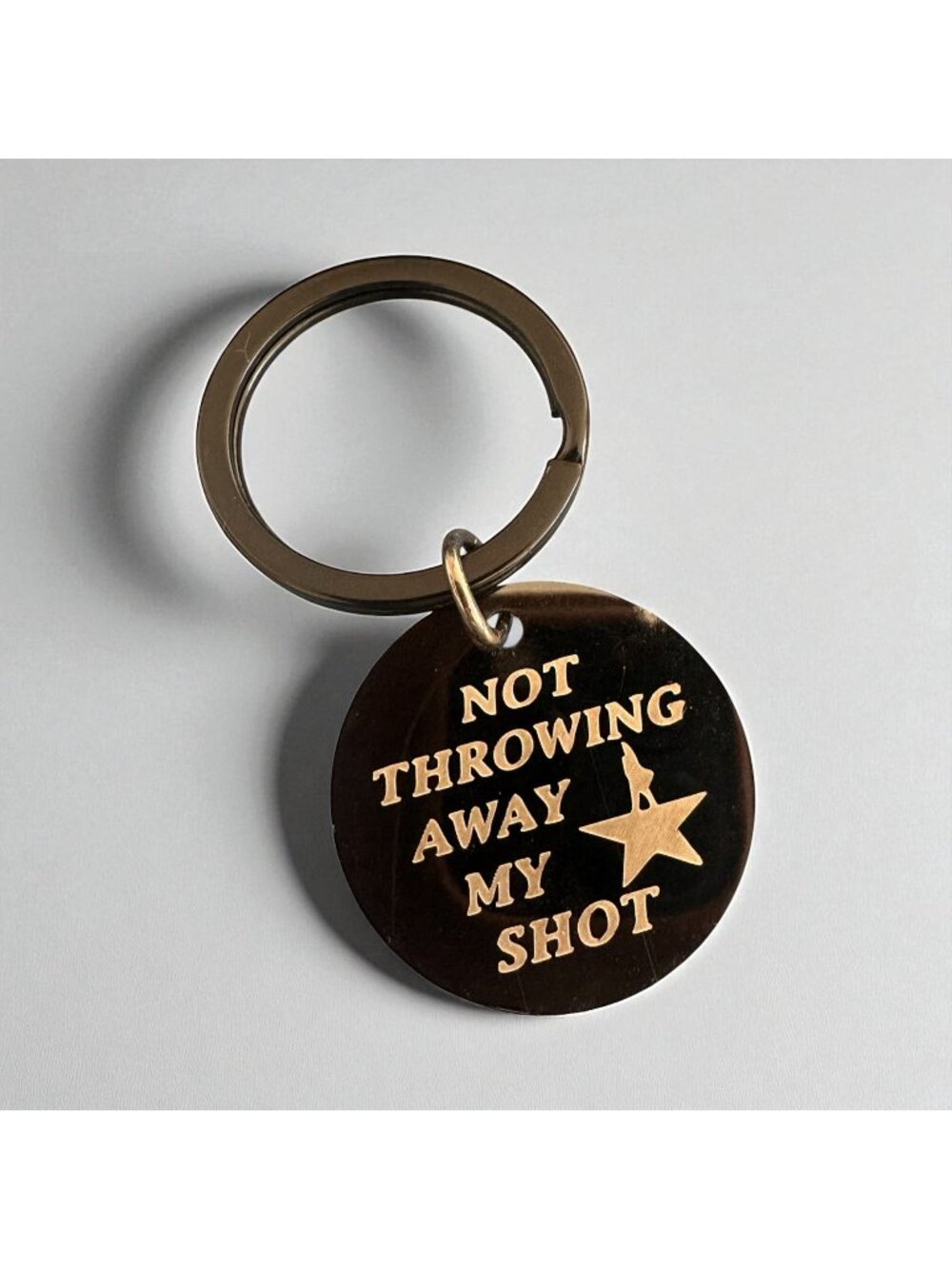 NOT THROWING AWAY MY SHOT Star Hamilton Keychain NEW NWOT